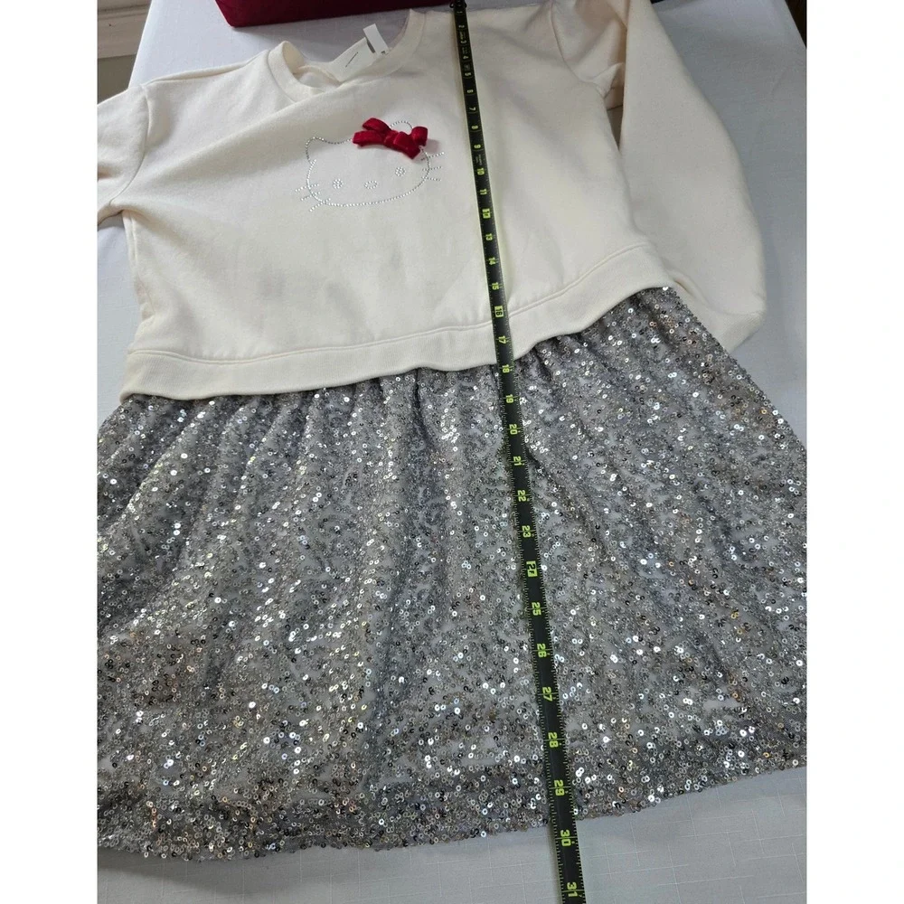 Hello Kitty The Childrens Place Sequin Dress & Accessories Bundle Kids XL